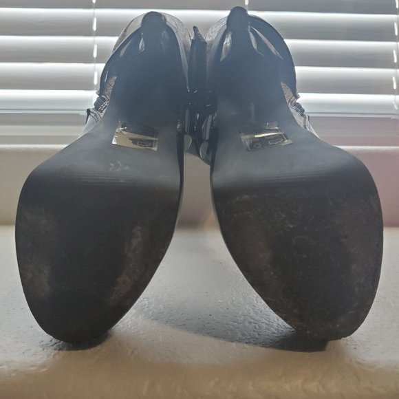 Snakeskin knee-high boots, 7.5 - Picture 6 of 6